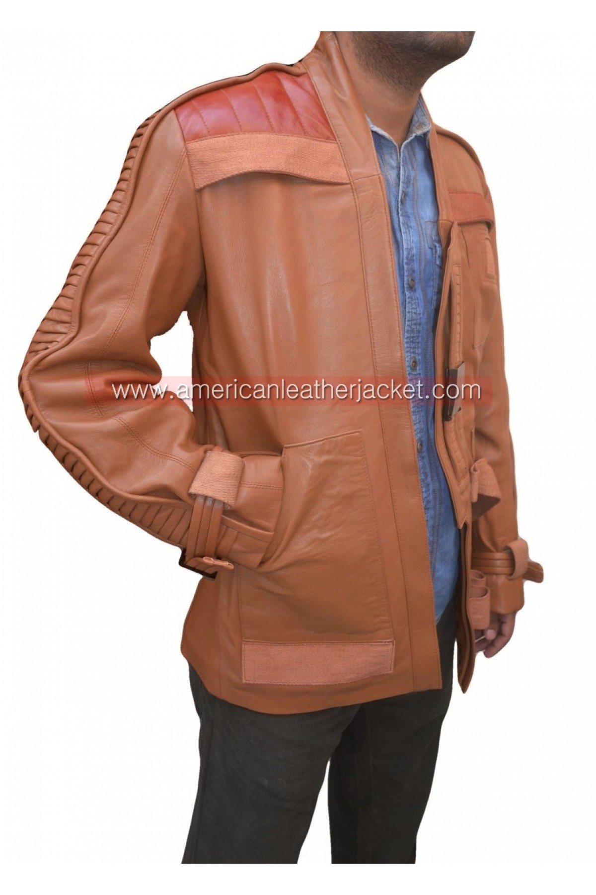 Finn John Boyega Leather Jacket Star Wars The Force Awakens